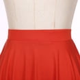 thumbnail image 5 of Sholeno Women's Basic Versatile Flared Stretchy Waist Skated Skirt Casual Mini Plain Pleated Skirt Red One Size, 5 of 7