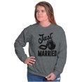 thumbnail image 3 of Just Married Bride Groom Newlywed Sweatshirt for Men or Women Brisco Brands 2X, 3 of 6