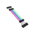 thumbnail image 1 of Cable PCIe Cable de extensión de alimentación RGB PSU Cables de PC Extensión duradera Cable RGB Adaptador de conector de PSU para placa base Negro 3x8PIN Hugo Cable de extensión, 1 of 10