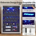 thumbnail image 6 of Yesurprise 36 Bottle Wine Fridge Wine Cooler Temperature Adjustment Range 40~61°F with Triple Pane Clear Glass Door Freestanding Wine Refrigerator for Red White and Champagne, 6 of 8