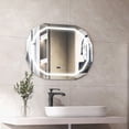 thumbnail image 4 of Gymax LED Bathroom Mirror w/ 3 Color LED Light Memory Function Time for Bathroom, 4 of 10