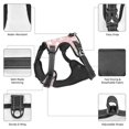 thumbnail image 3 of Vsdgher Rabbit And Cloud Pattern Dog Harness,No Pull Pet Harness with Soft Padded Handle,Adjustable Reflective Vest with 2 Buckles,4 Slide Buckles,S-XL Medium, 3 of 5
