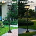 thumbnail image 4 of 2PCS Solar Post Light Outdoor Vintage Solar Lamp Post Light Aluminum Casting for Lawn Yard Pathway Garden Gates, 4 of 11
