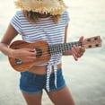 thumbnail image 2 of KAKOWELY ukulele Children Small Size Musical Instruments Imitated Ukulele Mini Guitar Playing Toy with Four Strings14.57"X4.72"X1.38", 2 of 4