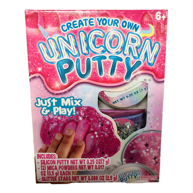 Horizon Create Your Own Unicorn Putty Just Mix and Play, Glitter Moons Mica  Powder Included