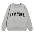 thumbnail image 4 of Sweatshirt Girls Long Sleeve Grey Sweatshirt Kids Crewneck Pullover Tops Fall Clothes Child 5-6 Years Boys Clothes Boys Girls Fashion, 4 of 5