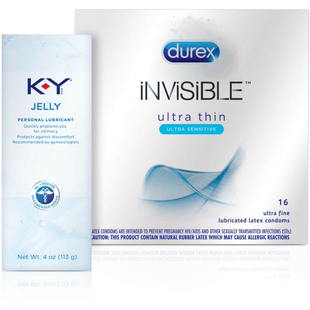 Durex Durex Invisible Condom, 16 ct & KY Jelly Personal Lubricant, 4
