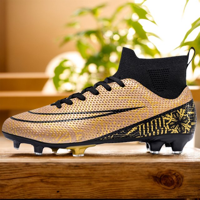 Botas de fútbol no deslizantes zapatos de fútbol unisex tacos de fútbol al aire libre y zapatillas de deporte para el entrenamiento para correr