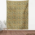 thumbnail image 3 of Yellow Brown Sofa Upholstery Fabric by the Yard, Design of a Colorful Brick Wall Rounded Rectangles, Decorative Fabric for DIY & Home Accents, 2 Yards, Multicolor by Ambesonne, 3 of 4