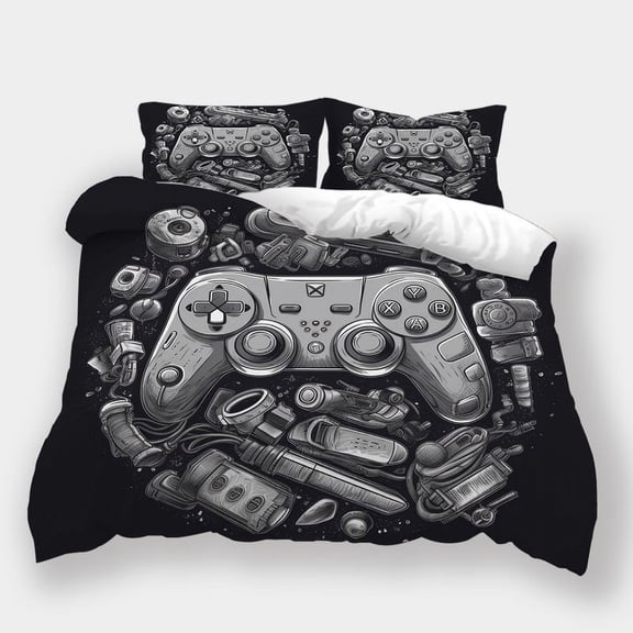Bedding Set Gamepad Printed Bedspreads Teenager High Quality Comforter Cover Pillowcase,Twin (68"x86")