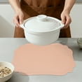 thumbnail image 4 of Unique Bargains Set of 6 Solid Placemats Leather Placemats for Kitchen Dining Pink, 4 of 6