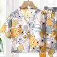 thumbnail image 5 of Little & Big Girls Cotton Knit Pajama 2 Piece Pants Summer Pj Set,6-12 Months 12-24 Months 2t 3t 4t 5t 6t 7t 8t 9t Children(Gold,3-4 Years), 5 of 5