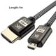 thumbnail image 1 of 8K chapado en oro Micro HDMI a HDMI Adaptador HDMI 2.1 Cable 3D Ethernet para HDTV, 1 of 9