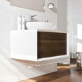 thumbnail image 3 of Eviva Santa Monica 30" Gray Oak Wall Mount Bathroom Vanity w/ Solid Surface Sink, 3 of 8