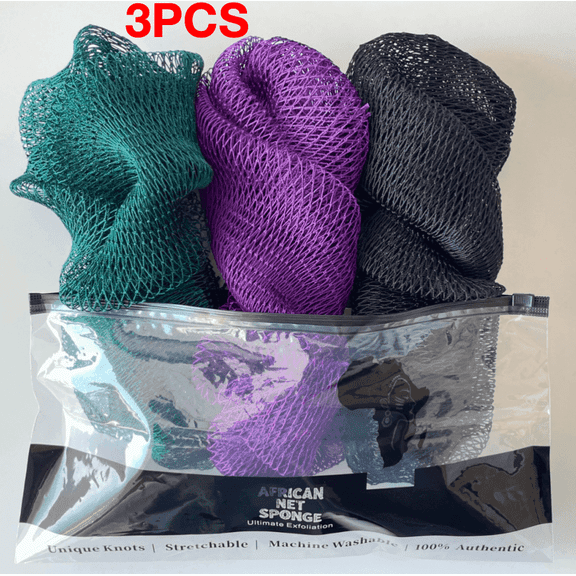African Back and Full-body Exfoliating Net-like Bath Sponge (Quick-drying Exfoliating Bath Sponge)