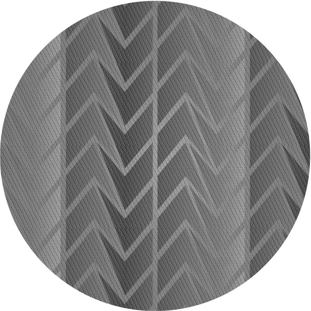 Ahgly Company Tapis d'Intérieur Ronds Transitionnels Gris Gray Lavables à la Machine, 6 Pieds Rond
