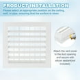thumbnail image 4 of Uxcell 8 x 8 Inch Square Air Vent Cover, Plastic Air Return Grille Diffuser, White, 4 of 6