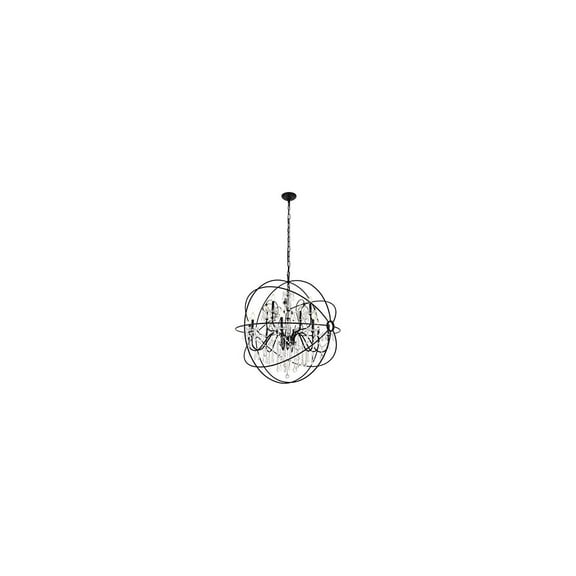 Living District Cordelia 12-Light Transitional Metal Pendant in Black