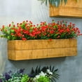 thumbnail image 4 of 10 Bundles Artificial Flowers Outdoor, UV Resistant Faux Artificial Plants Shrubs Plastic Flower Bulk for Hanging Planter Porch Window Home Wedding Fall Summer Decor (Orange), 4 of 5