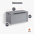 thumbnail image 5 of Open Box Sturdis Toy Box Stylish & Spacious Storage for Home Organization, Gray, 5 of 12