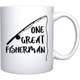 thumbnail image 2 of One Great Fisherman White Ceramic Coffee Mug For Her His Birthday Present Of Together Anniversary & Valentines Day Gift (White, Porcelain), 2 of 6