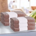 thumbnail image 3 of Superior Cabana Striped 6-Piece Oversized Cotton Beach Towel Set, Taupe, 3 of 8