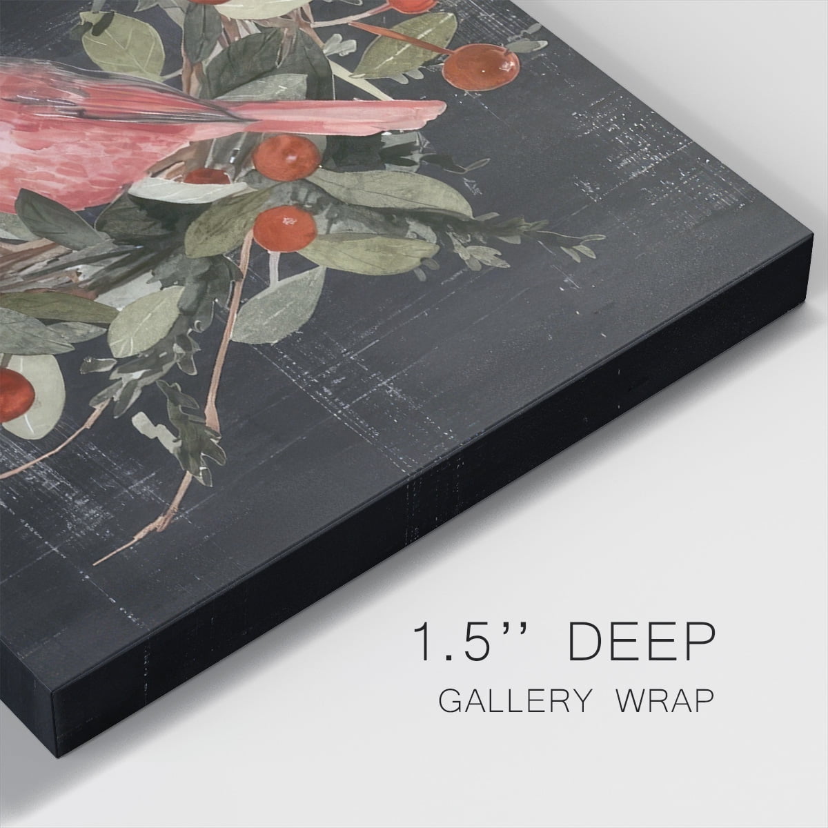 Christmas Cardinal I- Gallery Wrapped Canvas