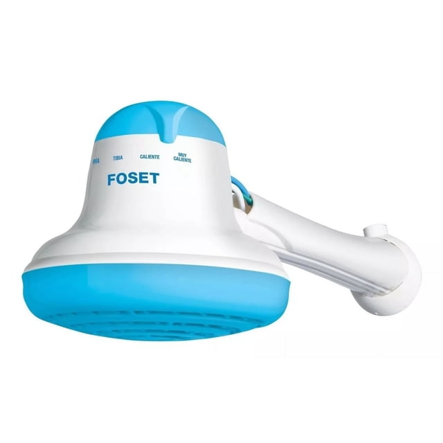 Regadera Eléctrica FOSET Regel-6a con Brazo 4 Temp Azul