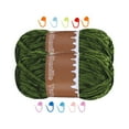 thumbnail image 6 of Crochet Set for Beginners,Chunky Chenille Yarn for Crocheting,Velvet Blanket Yarn Gift for Hand Knitted Sweater Craft Crochet,Green,Yarns for Beginner Professional, 6 of 6