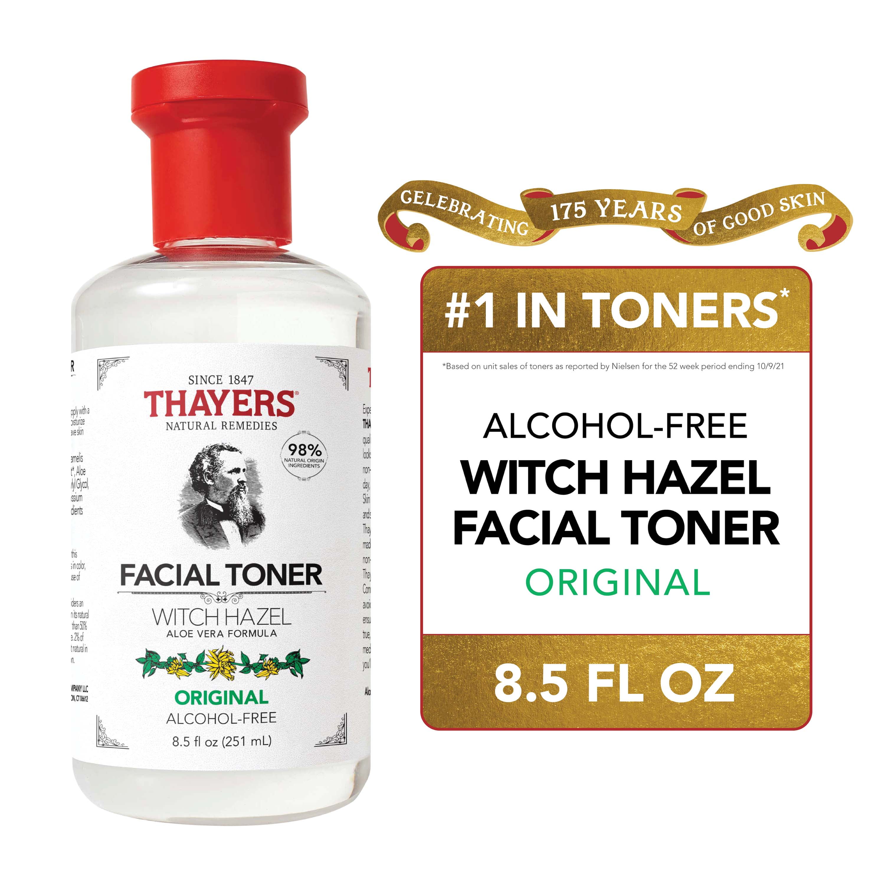 Thayers Alcohol-Free Original Witch Hazel Facial Toner, 8.5 oz