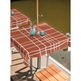 thumbnail image 2 of Outdoor Tablecloth with Umbrella Hole for Patio/Picnic/Party/Camping, Orange White Striped Waterproof Table Cloth Square Cover Washable, Navy Indigo Contemporary Minimalist Art (60"x 60"), 2 of 9