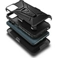thumbnail image 3 of Nagebee Phone Case Compatible for Motorola Moto G 5G (2023) with Tempered Glass Screen Protector (Full Coverage), Belt Clip Holster with Built-in Kickstand Heavy Duty Shockproof Armor Case (Black), 3 of 5
