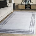 thumbnail image 3 of SAFAVIEH Malibu Chauncey Bordered Polyester Area Rug, Light Gray/Gray, 6' x 6' Square, 3 of 13