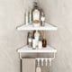thumbnail image 1 of Shower Shelf Set Black White And Gunmetal Triangular Shelves Rust-proof Wall-mounted Adhesive Shower Storage, 1 of 6