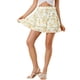 thumbnail image 1 of Falda mini skater floral con cintura elástica y dobladillo en capas de INSPIRE CHIC para mujer, color blanco, 1 of 7