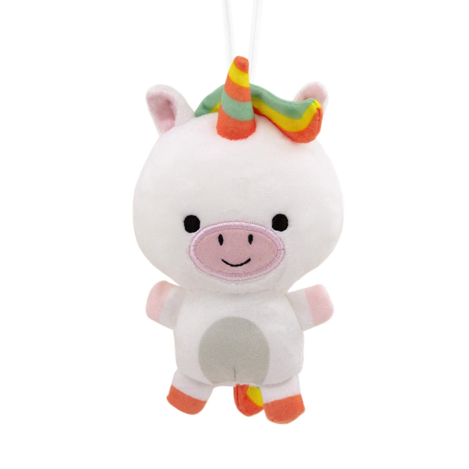 Hallmark Unicorn With Rainbow Mane Christmas Ornament, Plush Fabric
