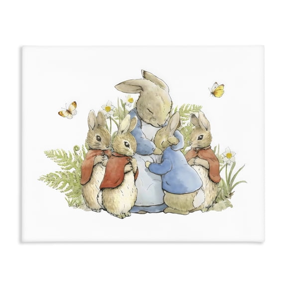 Stupell Industries Hugging Mother Rabbit Canvas Wall Art, design by Arlington Prints