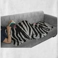 thumbnail image 5 of Bananas Soft Flannel Fleece Throw Blanket, Pink Bananas on Zebra Animal Print Design, Cozy Plush for Indoor and Outdoor Use, 50" x 60", Pink Grey, by Ambesonne, 5 of 5