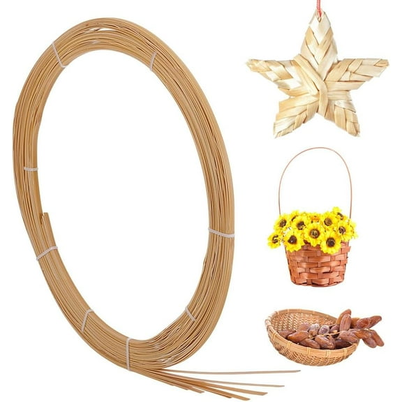 32.8 Yards Bamboo Strips 0.16inch Wide Flat Wicker Rattan Webbing Basket Weaving Materials DIY Basket Rattan for Basket Making Webbing Furniture Weaving DIY Crafts