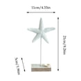 thumbnail image 3 of Starfish Tabletop Ornament Nautical Beach Style Decor With Base Style B for Table Shelf Cabinet and Coastal Room Decor, 3 of 7