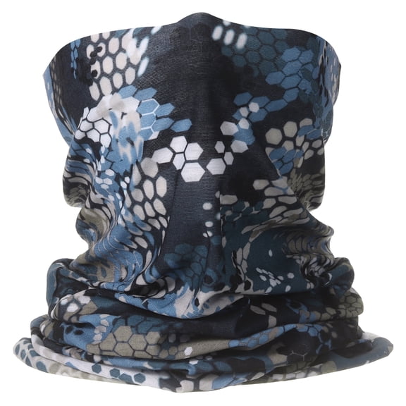 Uxcell Summer Cooling Neck Gaiter Sun Protection Face Mask, Blue-black