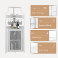 thumbnail image 4 of Corner Wine Bar Cabinet with 5-Tier Detachable Rack & Mesh Door – Spacious Storage Sideboard with Glass Holder for Dining Room, Living Room, Kitchen, 4 of 6