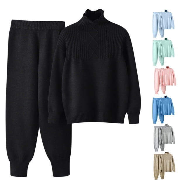 Sentmoon Pajama Pants Women High Waist Wide Leg Pants for Women Solid Color with Pockets Stretchy Plus Size Pants for Women Fall for Christmas Morning