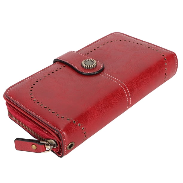 Cartera de Cuero para Tarjetas Billetera con Múltiples Bolsillos Estuche para Tarjetas para Mujer Billetera de Cuero de Gran Capacidad Tarjetero Billetera Hecha a Mano con ANGGREK Otros