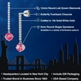 thumbnail image 2 of Gem Stone King 14K White Gold Pink Mystic Topaz and Lab Grown Diamond Dangle Earrings for Women | 3.36 Cttw | Gemstone November Birthstone | Round 6MM, 2 of 6