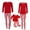 Red & White, variant on Gustave Christmas Family Matching Pajamas Set Striped Xmas Family Pjs Set Holiday Jammies Sleepwear 2 Pieces Long Sleeve Tops Pants Loungewear for Women Men Kids Couples