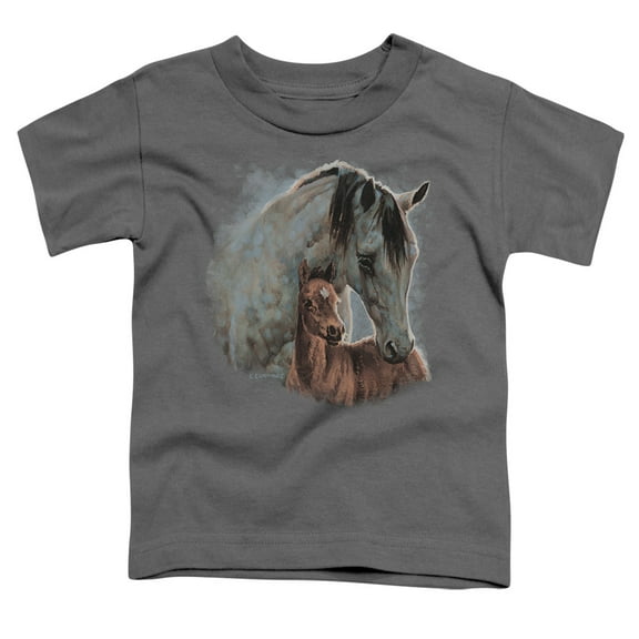 Wild Wings Painted Horses S/S Toddler T-Shirt Charcoal