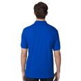 thumbnail image 4 of Hanes Ecosmart Jersey Polo T-Shirt, Men's Short Sleeve Solid Tee, Deep Royal Shirt, S, 4 of 5