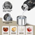 thumbnail image 3 of Floral 20oz Stainless Steel Thermal Bottle with Tea Filter and Cup Lid, Vacuum Insulated Coffee Mug with 316L Inner Liner, Leakproof Travel Thermos for Office,Thanksgiving,Christmas, Spring,Flower, 3 of 6