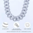 thumbnail image 3 of Cuban Chain Necklaces Silver/Gold Cuban Link Chains 14MM Mens Iced Out Miami Bling Diamond Hip Hop Jewelry for Men Women, 3 of 6